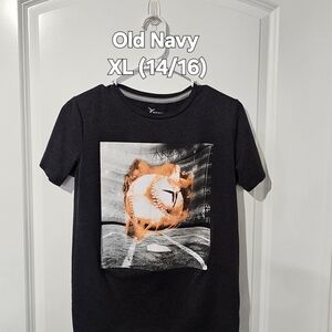 SOLD - XL 14/16 | Old Navy | Boys Black Short Sleeve Tee | Baseball